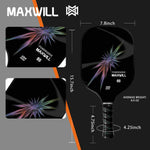 将图片加载到图库查看器中, Maxwill PowerServe MPS2M 碳纤维混合球拍 | UV 印刷面和 TPU 边缘保护,专为比赛设计