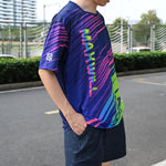 将图片加载到图库查看器中, MAXWILL ACTIVE 短袖运动 T 恤 - 快干、轻质高性能 T 恤(蓝色霓虹绿色)