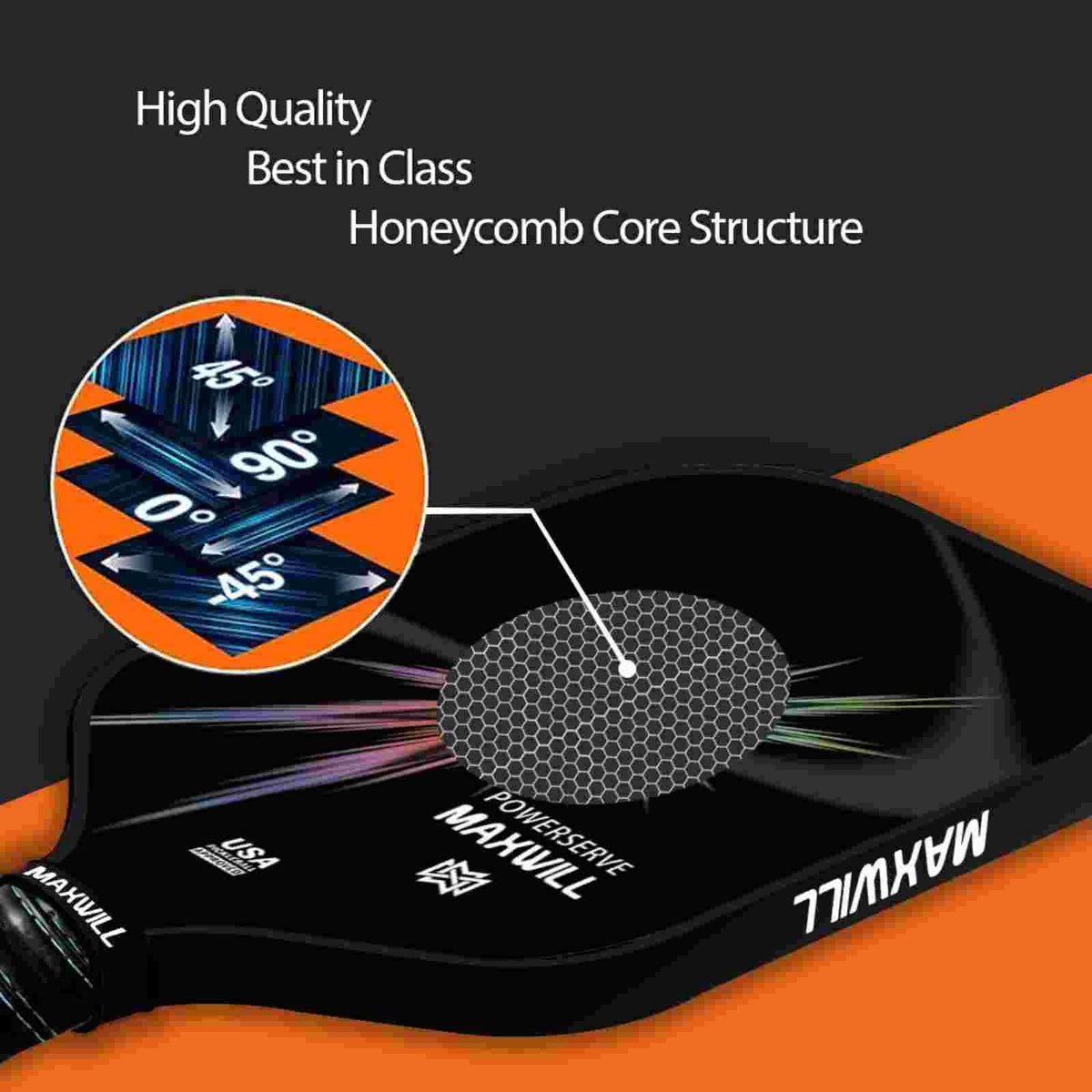 Powerserve Polypropylene Honeycomb Pickleball Paddle – Control