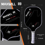 将图片加载到图库查看器中, Maxwill Victory Pro MVP1M 碳纤维匹克球拍 | 热压 16 毫米核心和降噪技术