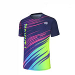 将图片加载到图库查看器中, MAXWILL ACTIVE 短袖运动 T 恤 - 快干、轻质高性能 T 恤(蓝色霓虹绿色)