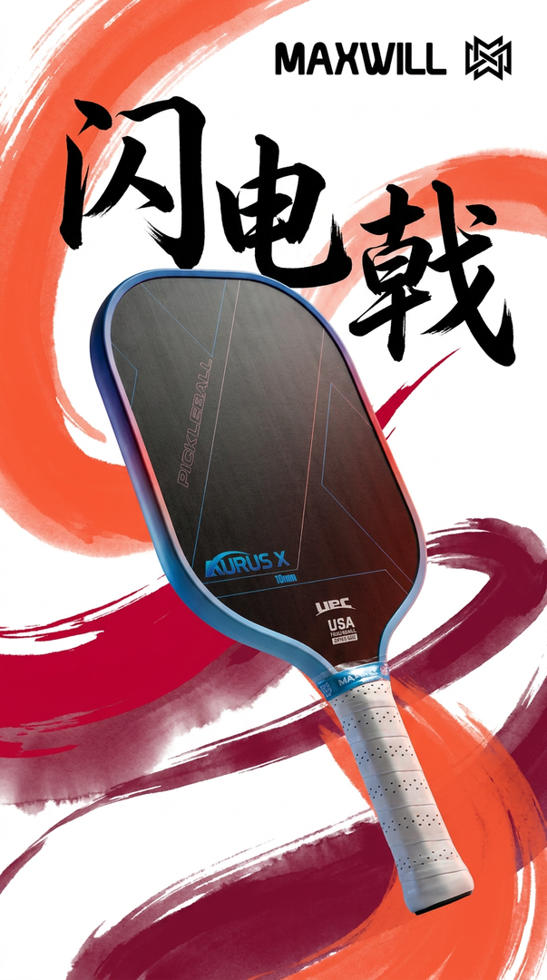 Maxwill Aurus X 2026 Pickleball Paddle – Carbon Fiber, 14mm Polymer Honeycomb