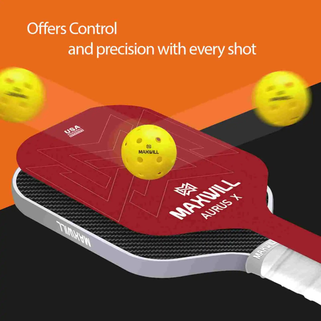 Maxwill Maxwill AURUS X Carbon Fiber Pickleball Paddle – Spin & Power Control